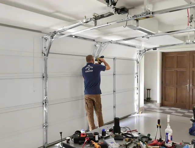 Brook Park Garage Door Repair certified technician performing precision garage door repair in Brook Park