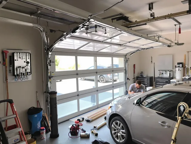 Garage door noise reduction service by Brook Park Garage Door Repair in Brook Park