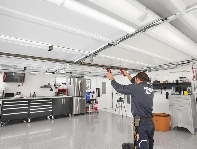 Overhead garage door repair service by Brook Park Garage Door Repair in Brook Park