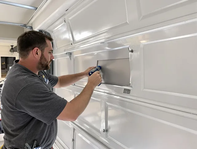 Garage door panel repair by Brook Park Garage Door Repair in Brook Park